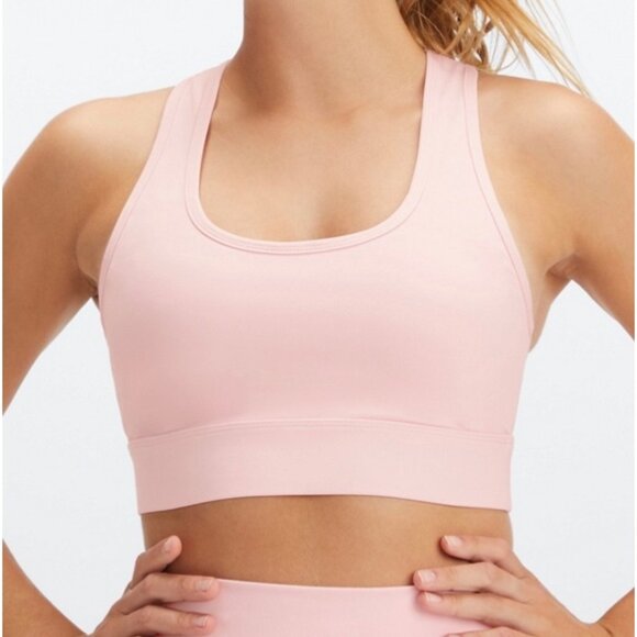 Fabletics Other - •SOLD•FABLETICS Light Pink On-The-Go Medium Impact Racerback Sports Bra Medium